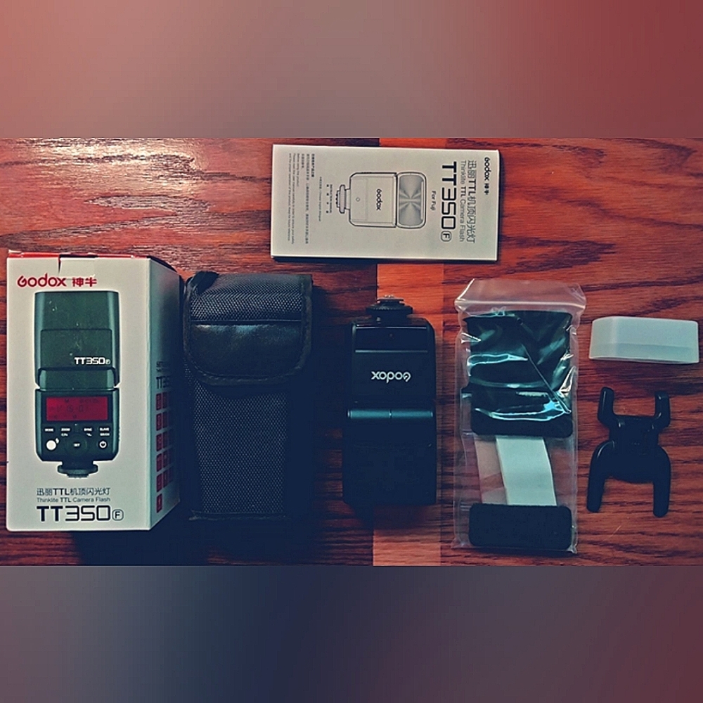 Godox TT350F flash for Fuji cameras.